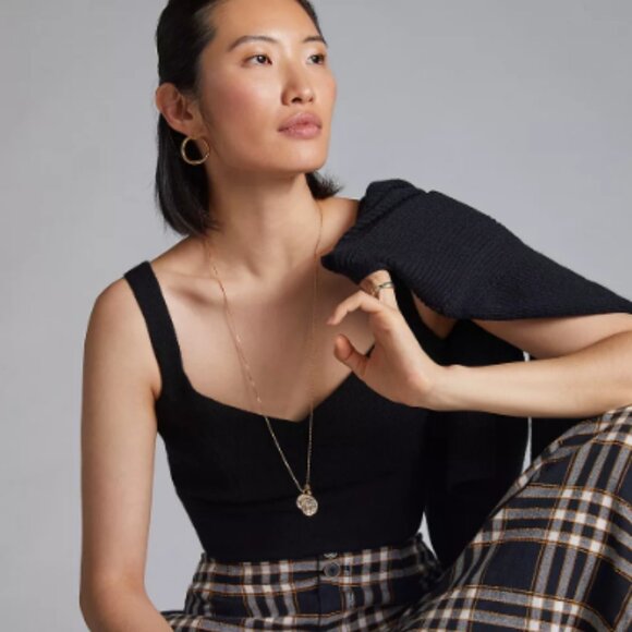 ANTHROPOLOGIE Maeve‎ Cashmere Cropped Tank Sz XS - Picture 1 of 9